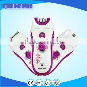 Anti-skid design for epilator with illuminator lady epilator and shaver set