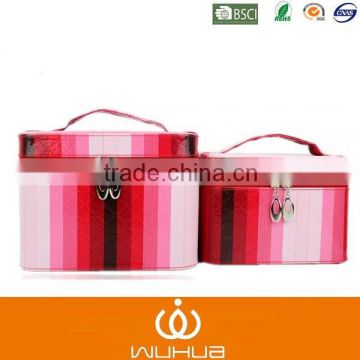 2015 low moq pu leather wholesale makeup case