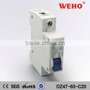 14 years professional manufacturer 20 amp 1P circuit breaker types