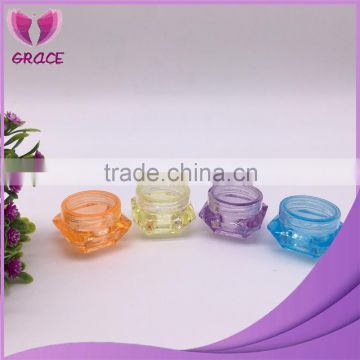 Colorful cosmetic plastic cream pp cream jar 5g 10g 20g 30g 50g