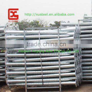 ground screw 76mm, solar ground screw pile, hot galvanized screw piles