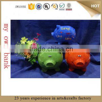 hand painted flower Wholesale Cheap Piggy Bank                        
                                                Quality Choice