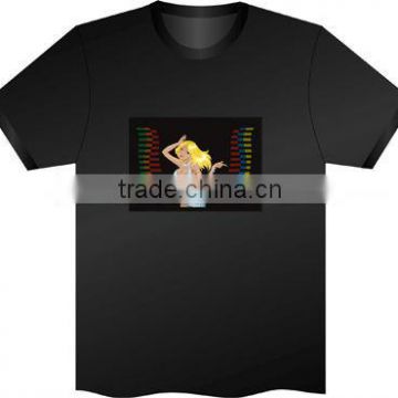 Sound Activated DJ shape LED Light EL Music LED T-Shirt Party dance SJ 008