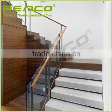 Custom Design Stainless Steel Tubular Glass Portable Steps Retractable Clear Stair Handrail photo-5