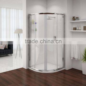 aluminum frame round plastic sliding door shower enclosures