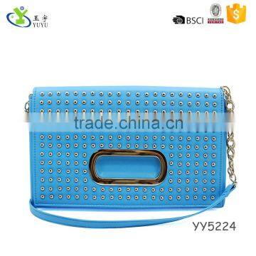 2015 Hot Sale PU shoulder bag Rivet Clutch Handbag