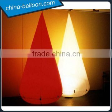 Decorative inflatable LED cone / LED light inflatable triangle pillars for outdoor event