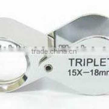 High Power Triplet Loupes, Lens: 15x 18 mm jewellery loupes 15x