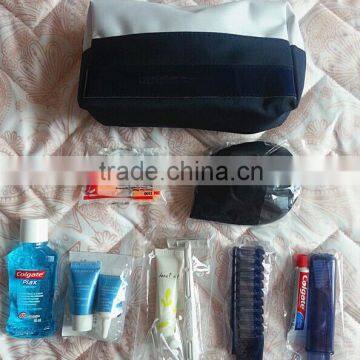 Luxury and portablel airline travel set with nylon bag for first class