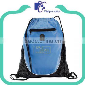 Wholesale Polyester Sports Drawstring Bags Backpack With Logo photo-2