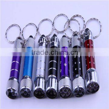 Stainless steel LED Flashlight key chains