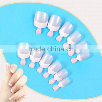 Wholesale french artificial nail art tips classic full cover 12pcs manicure fake nail tips
