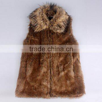 Sya hot sale new deisign fashion long women rabbit fur vest