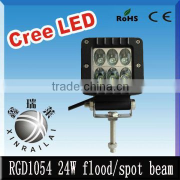 auto 24w led work light ,9-32v. 2070lm, RGD1054,trailer,tractor,4wd ,train, led work lights