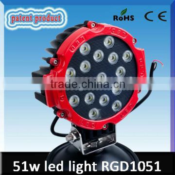 RGD1051 Epistar super bright IP68 weatherproof 51w led truck light