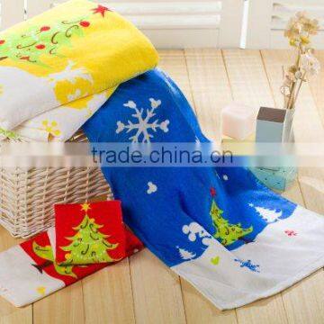 christmas bath towel softtextile in high quality made in China