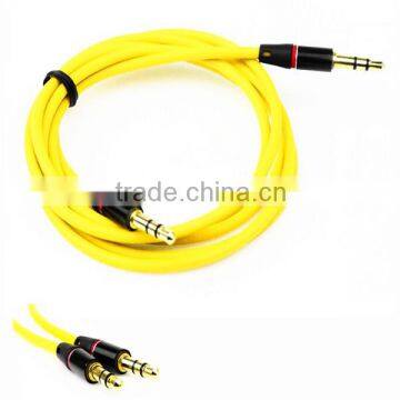 design for earphone matel material 3.5mm connector aux car audio cable, aux audio cable 3.5mm