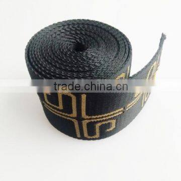 Custom woven logo jacquard ribbon nylon webbing