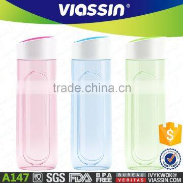 A147 new design fashion 560ml plastic sport infuser water bottle with handle mega shantou shuanghuan viassin