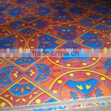 Cheapest Price Somalia market Paper laminated Plywood/Flower Design Paper Overlaid Plywood email:leigh@qdgoldluck.com