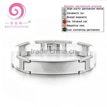 2016 Fashion Energy Bracelet Germanium Stainless Steel Energy Magnetic Ion Sports Energy Bracelet