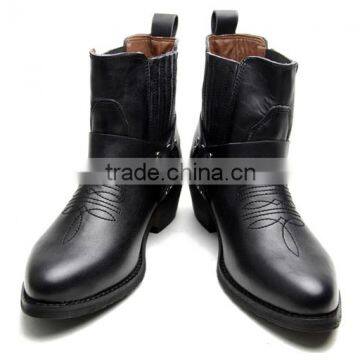 Cowhide Leather Fashion Men and Women Western Ankle Boots Botas Factory photo-6