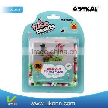 ARTKAL fuse beads 450 beads/box AS124 children intelligent craft toy plastic fuse beads for wholesale