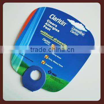 2013 new design small promotional pvc plastic hand fan
