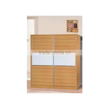 Malaysia Factory Modern Wooden Sliding Door Wardrobe