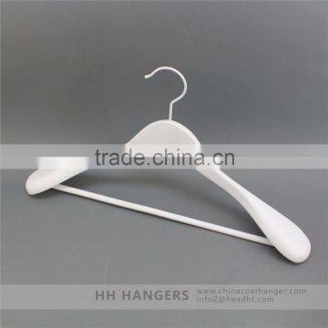 Large Shoulder White/black Vintage for Suit Wooden Garment Hanger photo-4