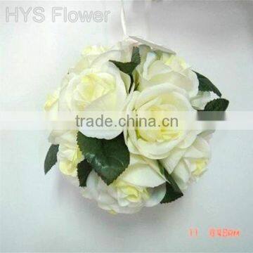 handmade silk flower Ball with 18 flower heads, artificial bride flowers ball