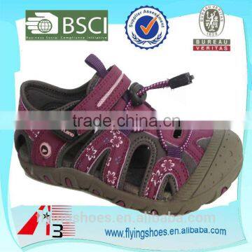 2015 floral Hollow out sports children girls sandals with bind