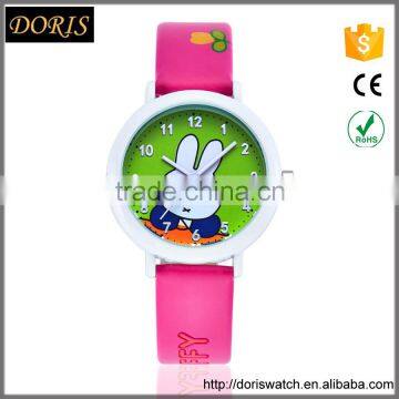 New models cute rabbit dial leather strap custom fashion popular children watch