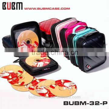Fashion 32 Capacity PU Leather Cover CD Case DVD Case Car Disc Case