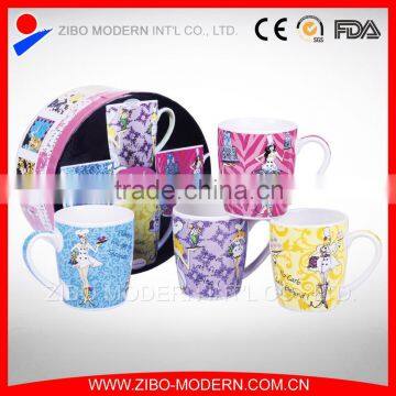 ceramic coffee mug with waitress design printing