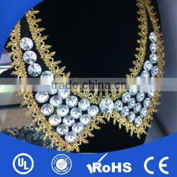 New fashion rhinestone beading neck trim