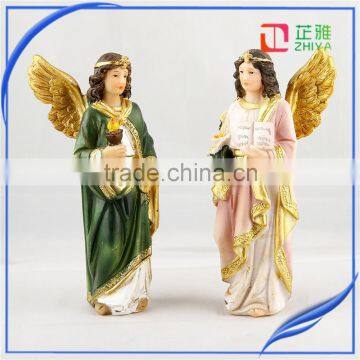 resin sculpture religious little angle resin statue