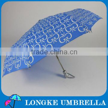 22"*8K auto open&closed 3 folding umbrella