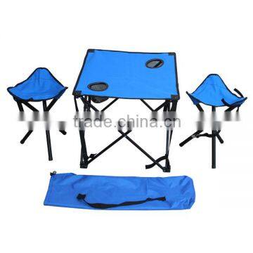 Foldable table and stool sets