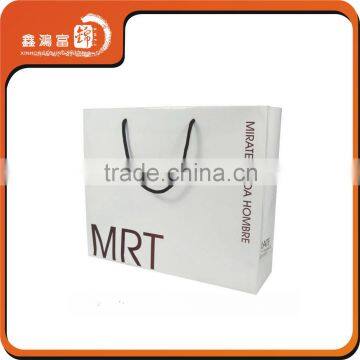 Customize luxury high quality white paper bag