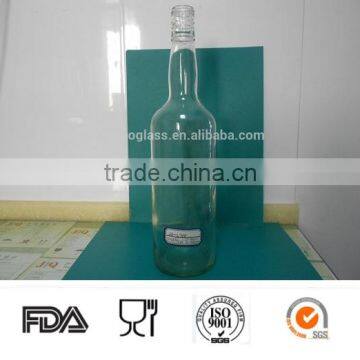 1liter glass bottle / 1000ml clear glass spirit bottle