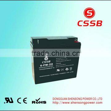 12V22AH sealed deep cycle solar lead acid batteries