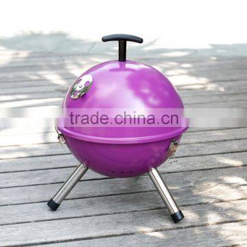 12" Portable Round Barbecue Grill BBQ Charcoal Coal Camping Grill