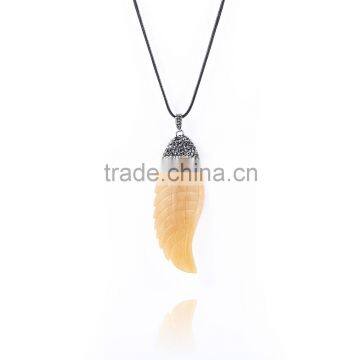 Fancy! Fashion design ! latest yellow cattle bone men necklace more handsome