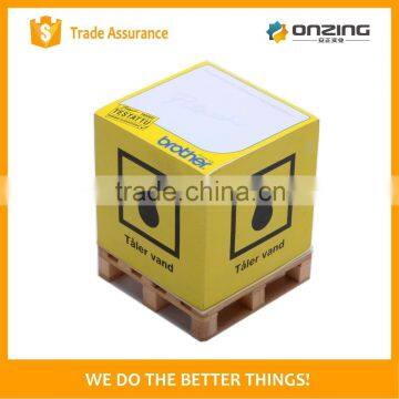 On Desk Wooden Pallet White Paper Memo Cube With Customized Logo