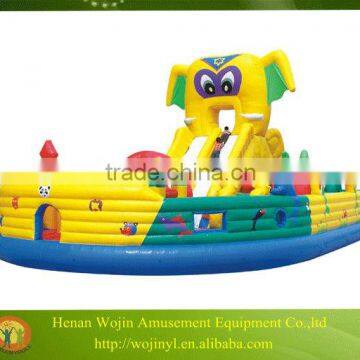 Playground equipment elephant inflatable bouncer with slide
