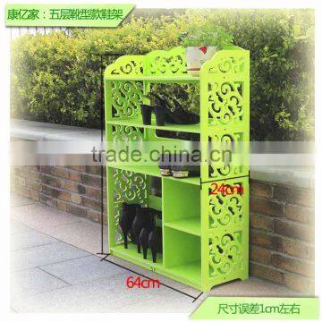 wood plastic composite Carving new fashion Shoe Rack