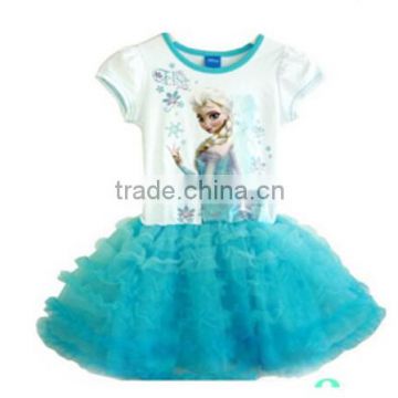 Frozen bubble dress for girl, cartoon dress for kids, lovely party bubble skirt