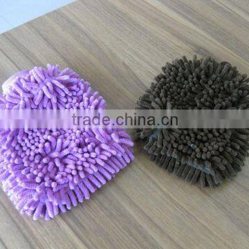 Nylon glove & chenille glove