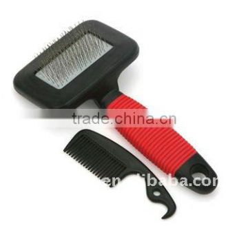 Double-sided pet grooming brush